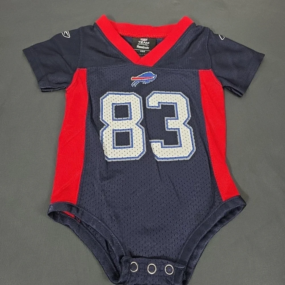 Buffalo Bill Lee Evans # 83 Reebok Baby One Piece‎ 3-6 Months